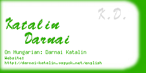 katalin darnai business card